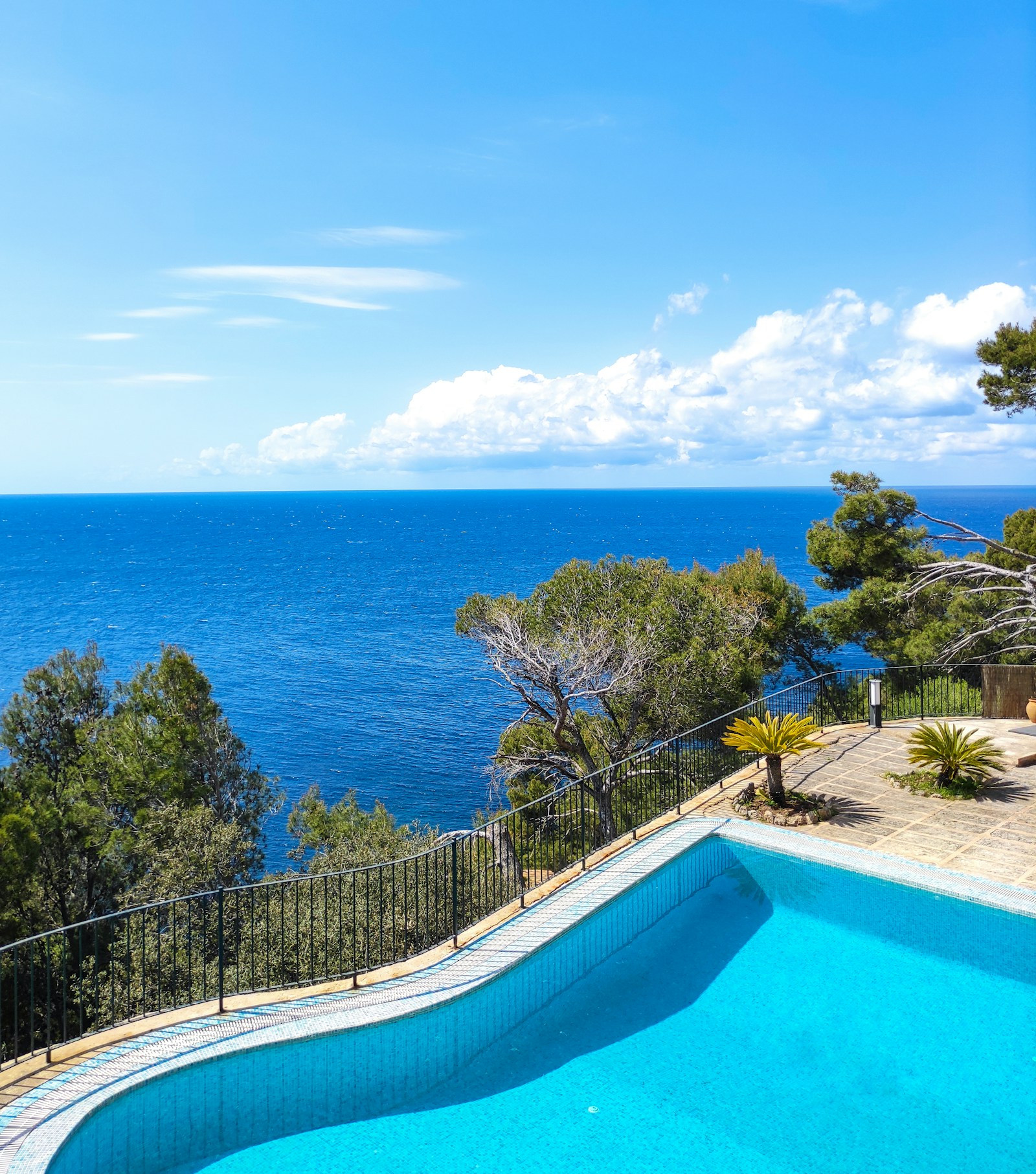 Pool overlooking the Mediterranean in Mallorca